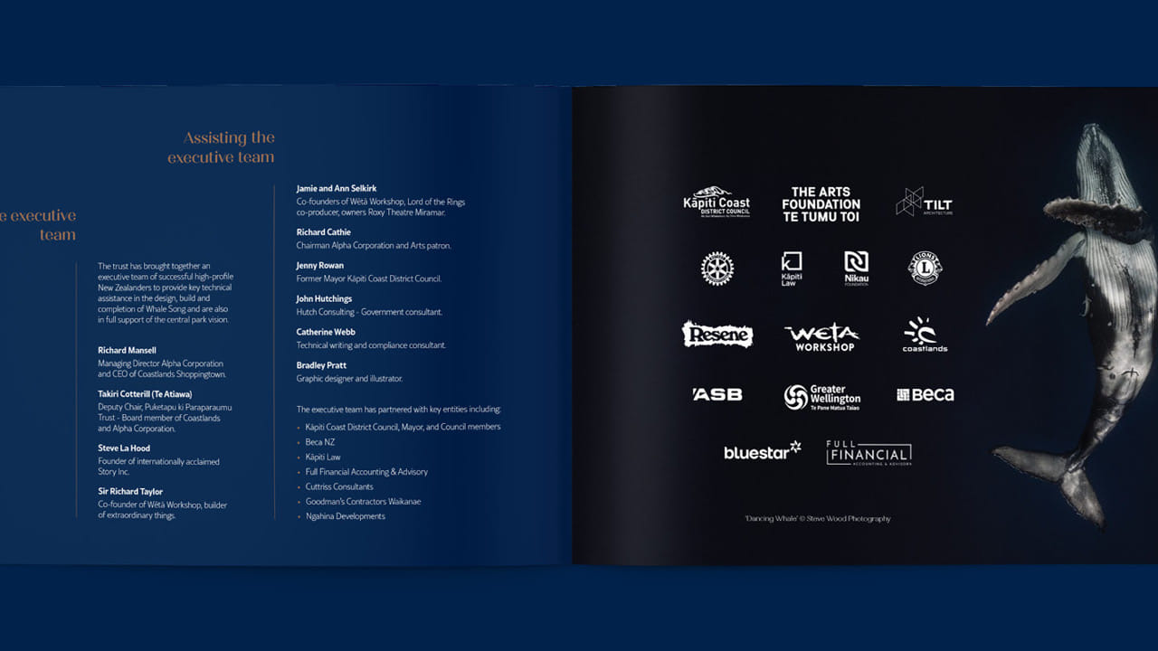 Whale Song book layout design