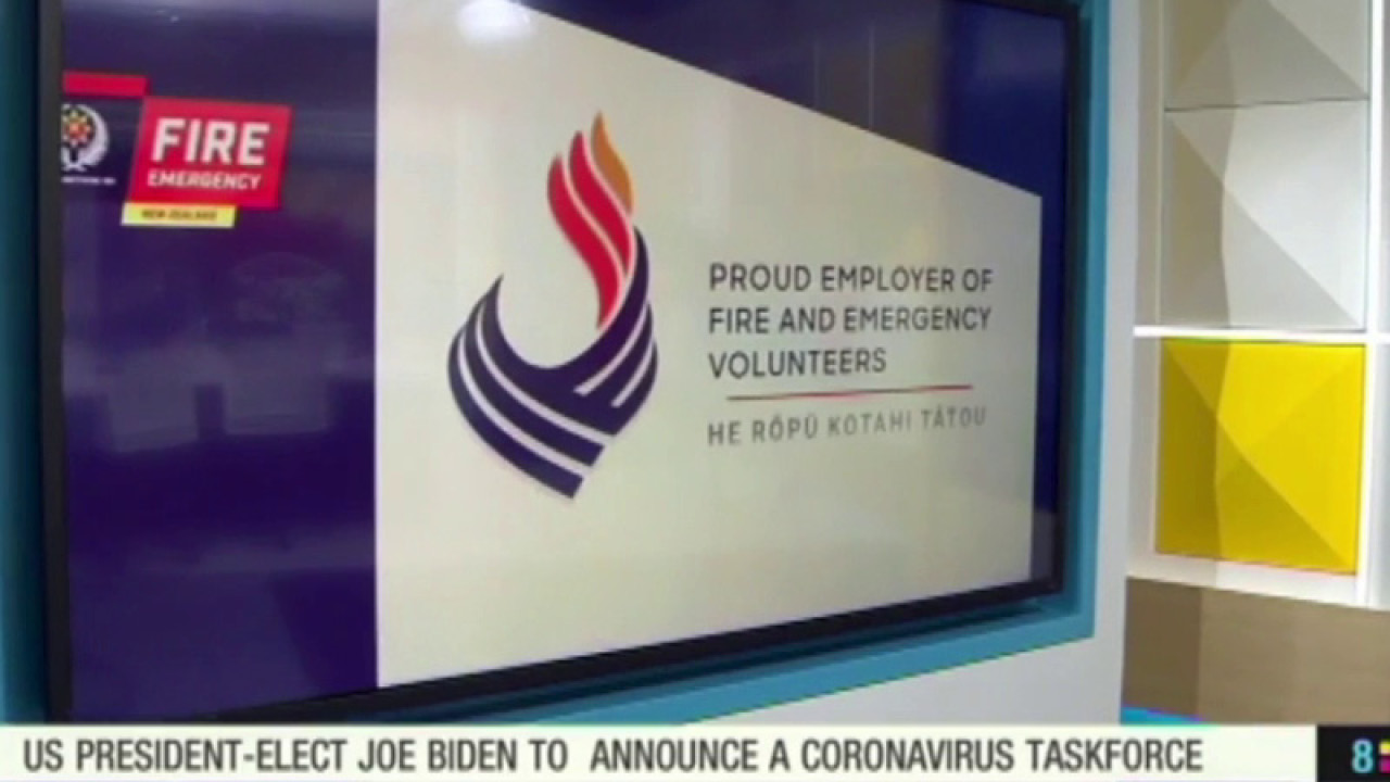 Fire and Emergency NZ animated icon design on television