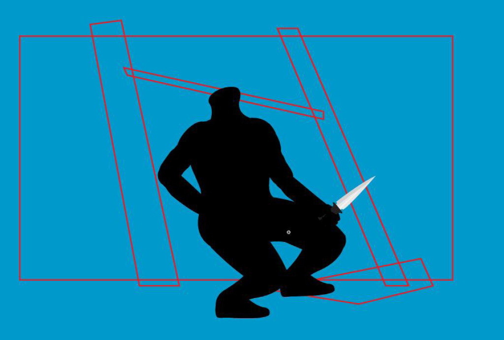 A work-in-progress layout test of a shot from the short film.
