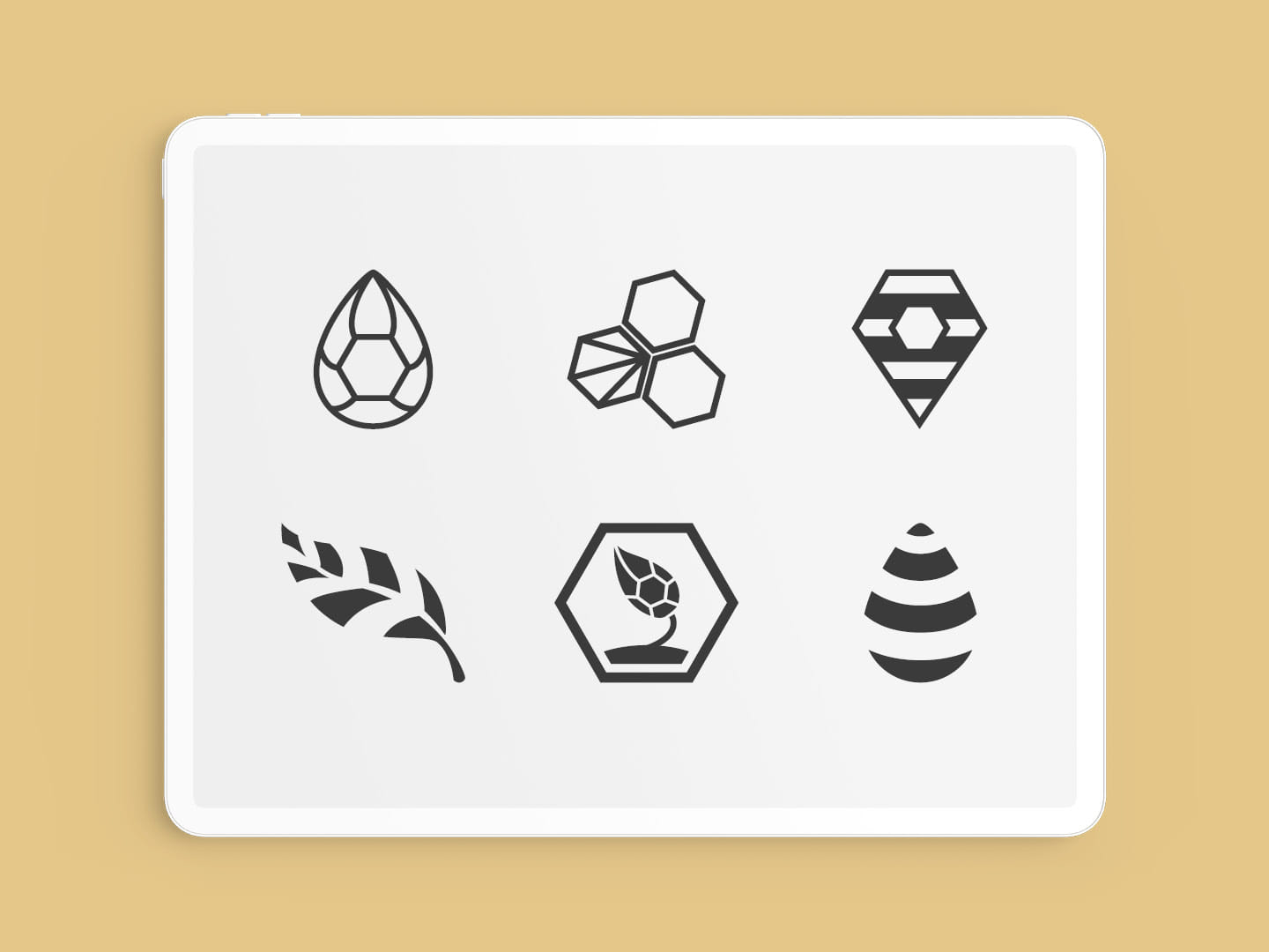 Logo design vector drafts for Bee Fresh Farms