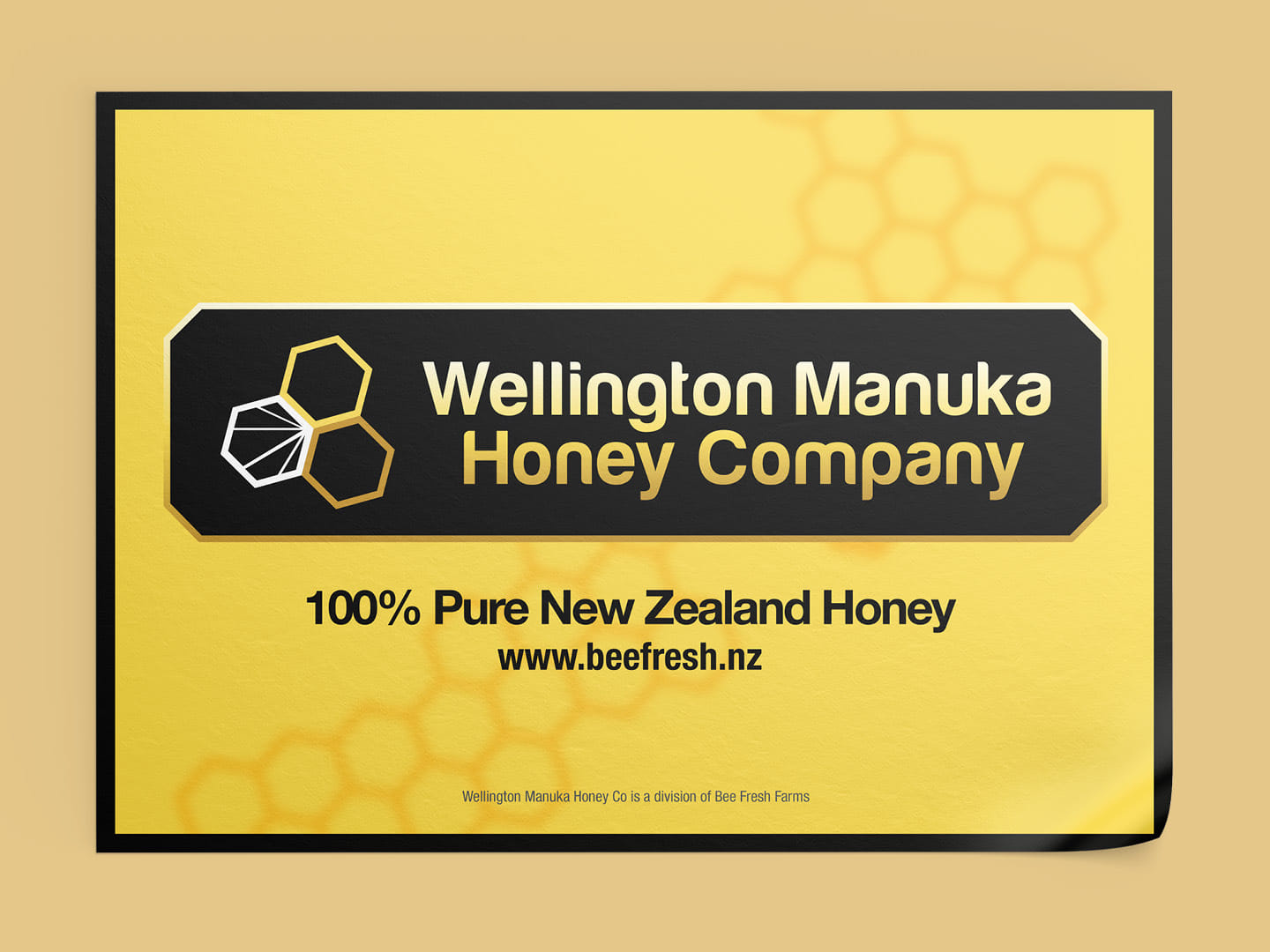 Bee Fresh Farms' Wellington Manuka Honey Company sub brand poster