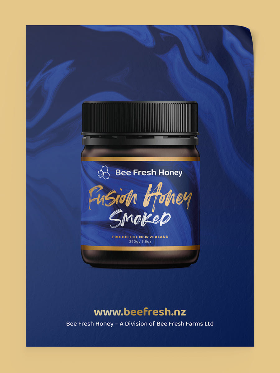 Bee Fresh Farms Fusion Honey poster smoked flavour