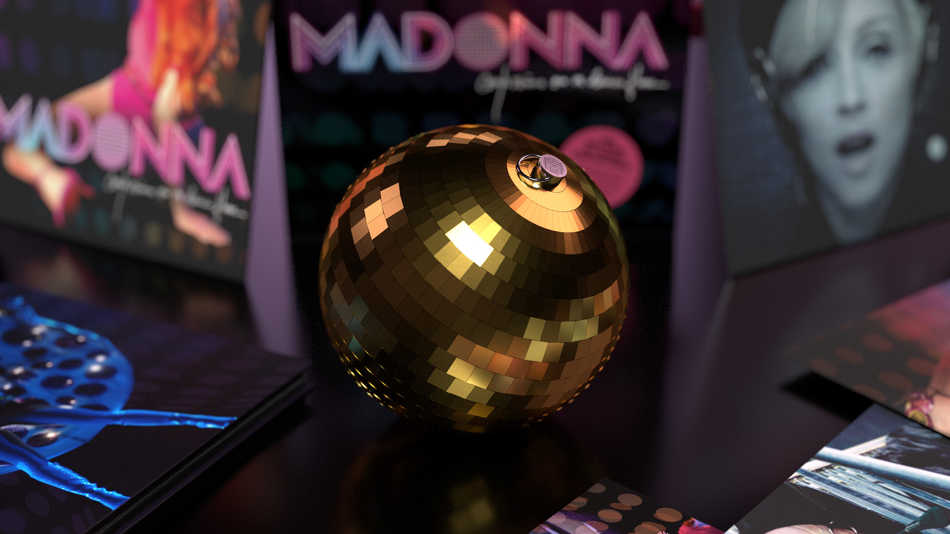 Madonna's "Confessions on a Dance Floor" box set disco ball container