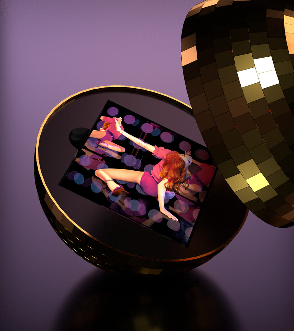 Madonna's "Confessions on a Dance Floor" box set disco ball container opening up