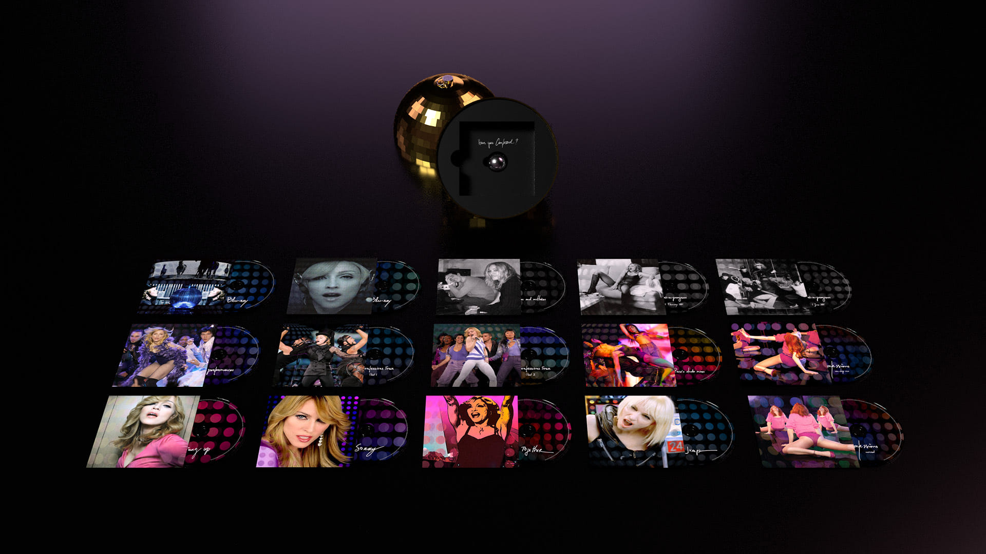 Madonna's "Confessions on a Dance Floor" box set CD, Blu-Ray and 4K Blu-Ray discs