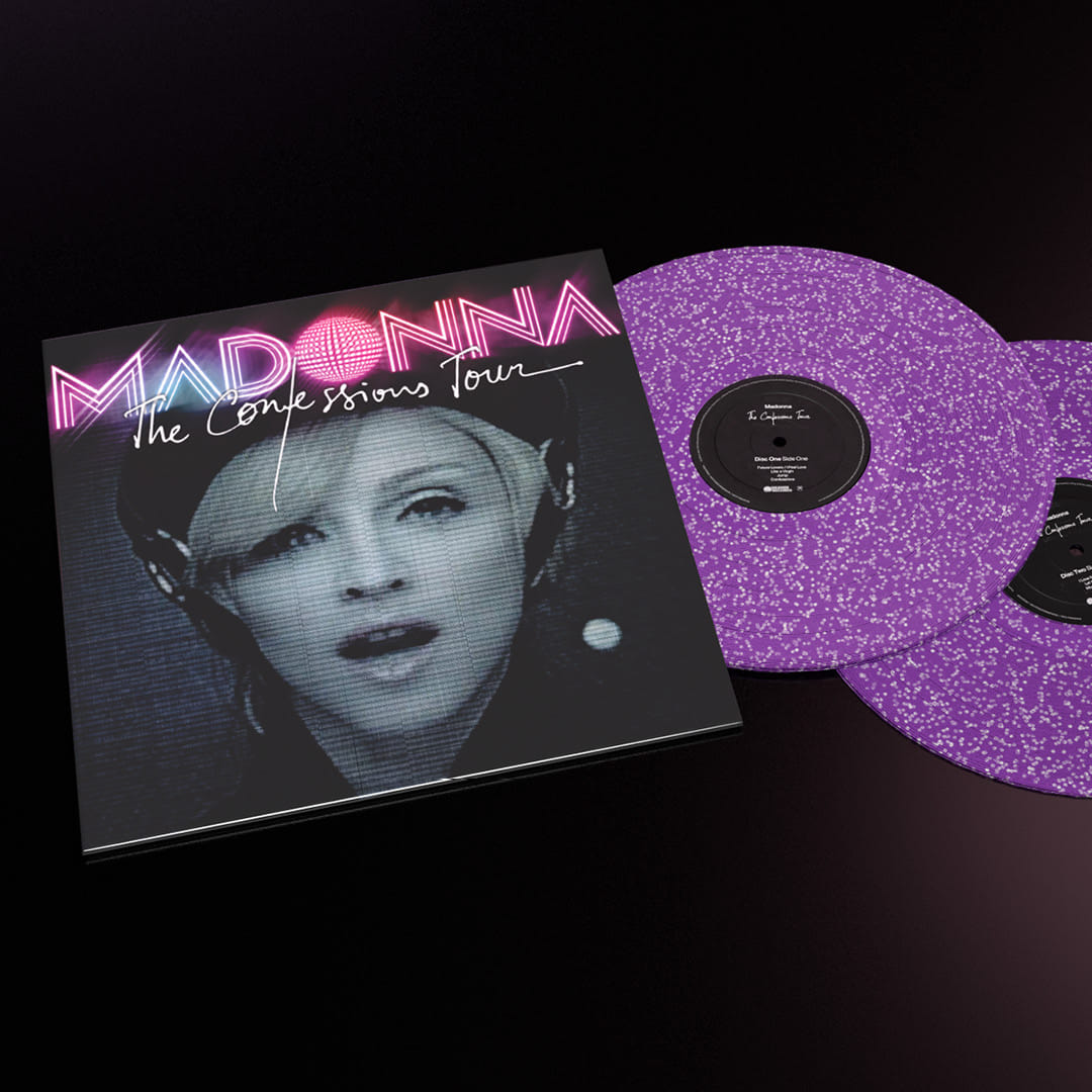 Madonna's "Confessions on a Dance Floor" box set vinyl of the "Confessions Tour" in purple glitter