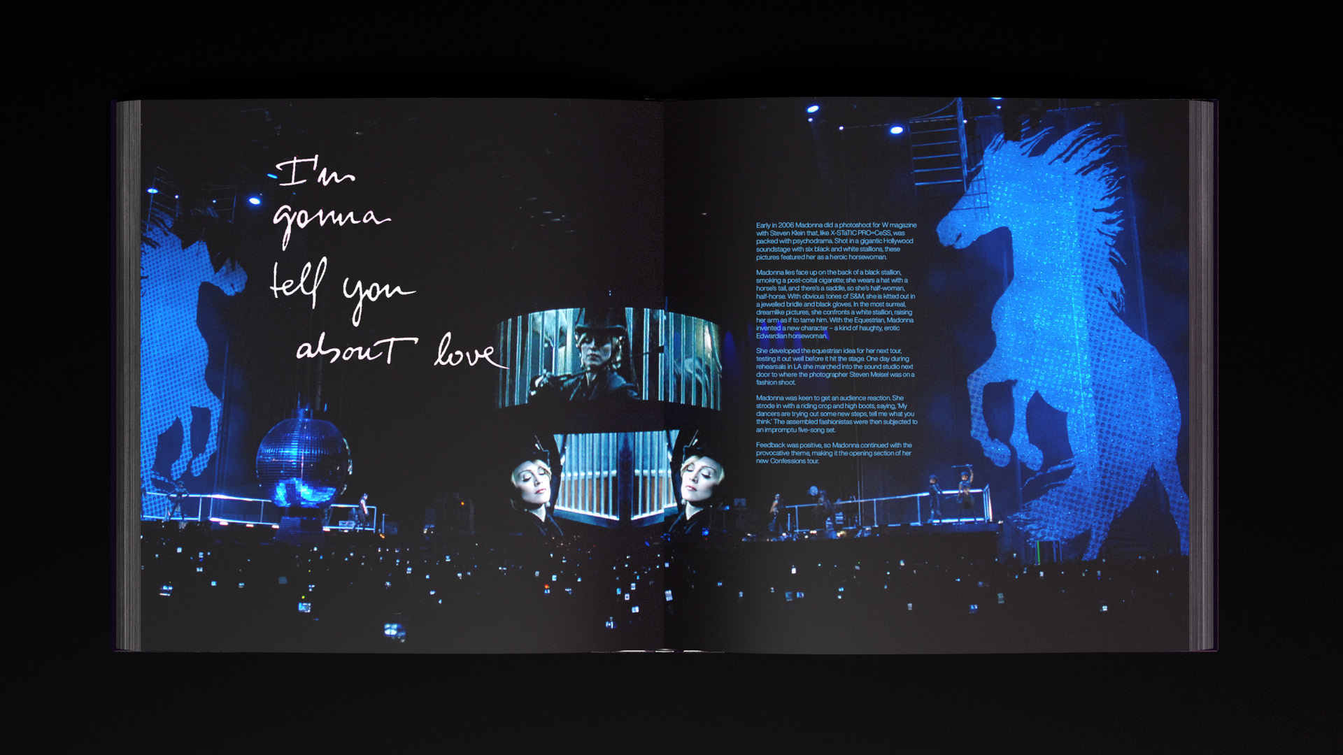 Madonna's "Confessions on a Dance Floor" box set hardcover book spread open