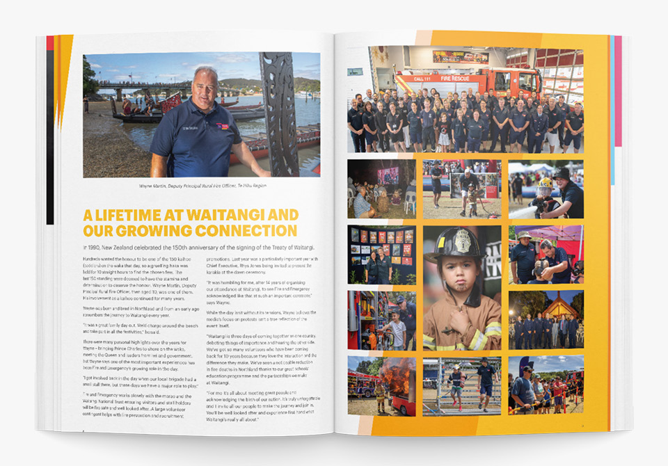 Fire and Emergency NZ Ignite magazine spread