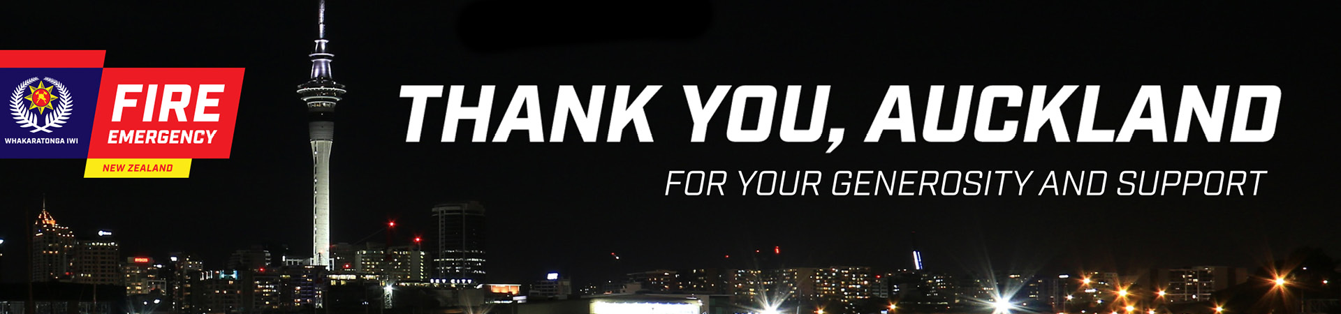 Fire and Emergency NZ Thank You Auckland billboard