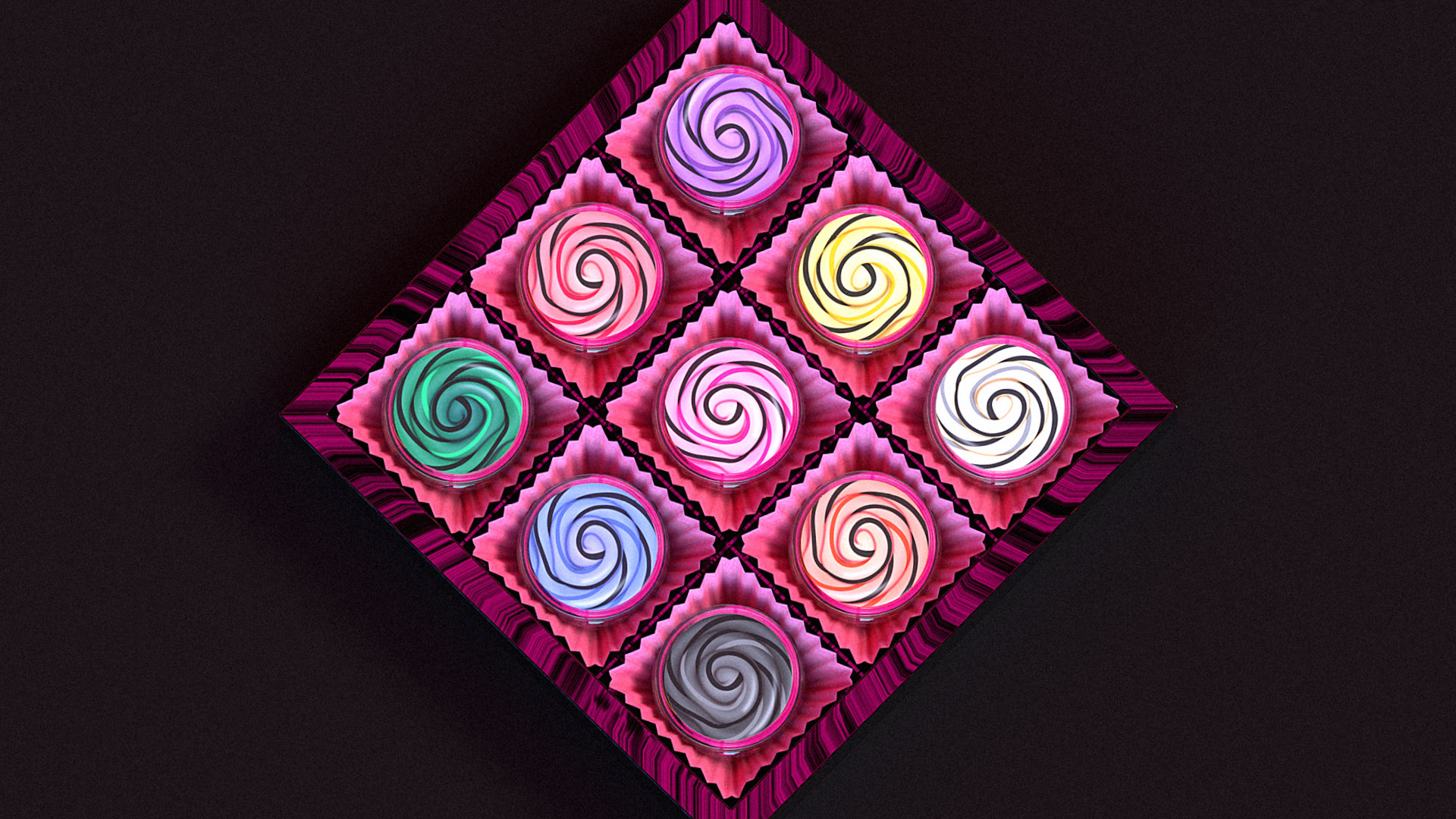 A render of the Poison Candy makeup collection in its packaging