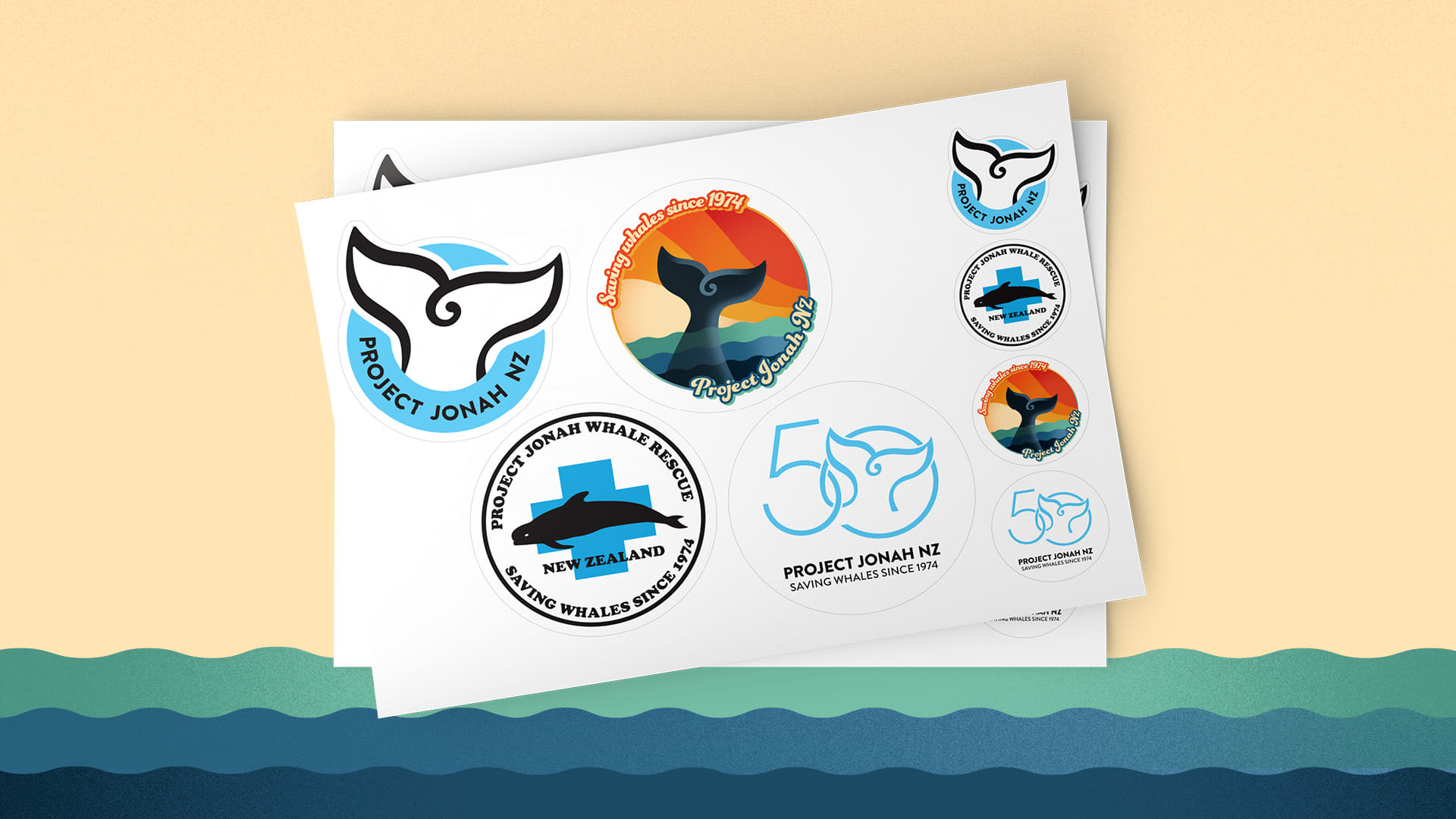 Project Jonah's 50th anniversary sticker sheet