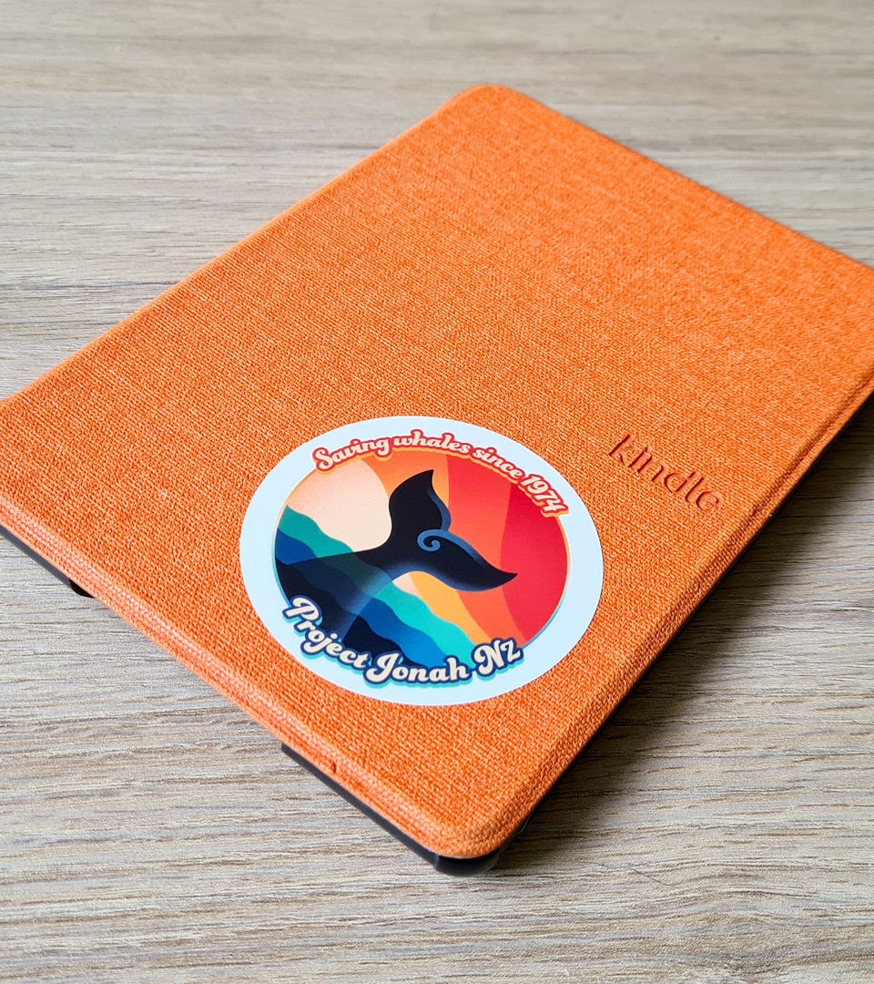 Project Jonah's 50th anniversary stickers on products