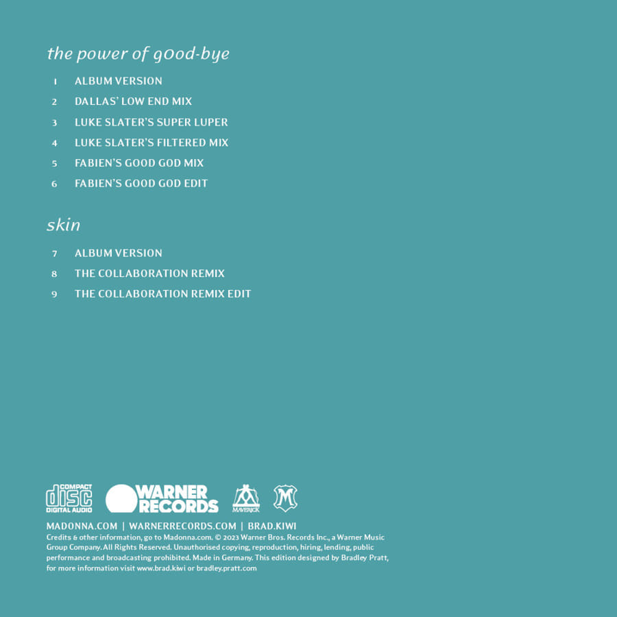CD-8: Madonna's "The Power of Good-Bye" and "Skin" single remixes