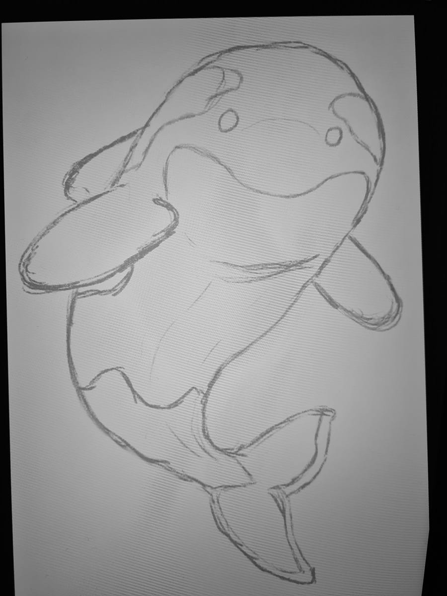 Toa illustration drawing design work-in-progress