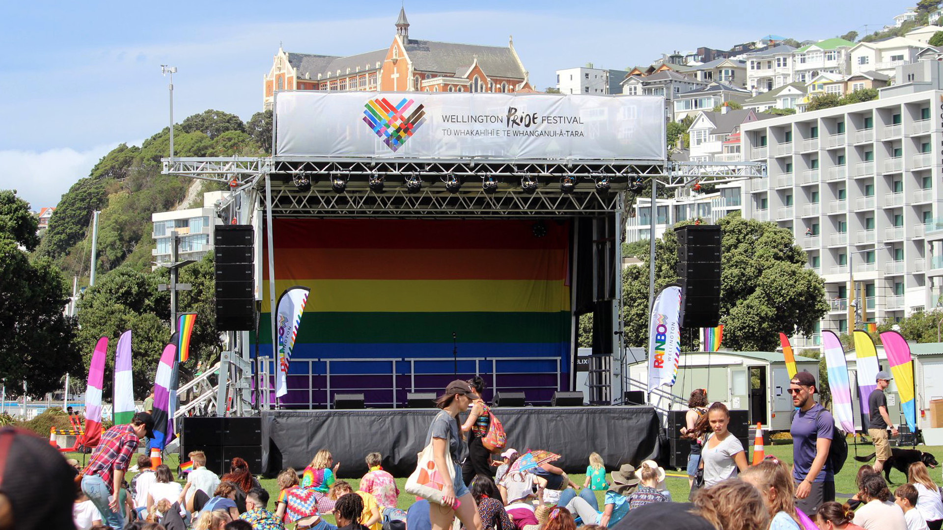 The 2020 Wellington Pride Festival main stage