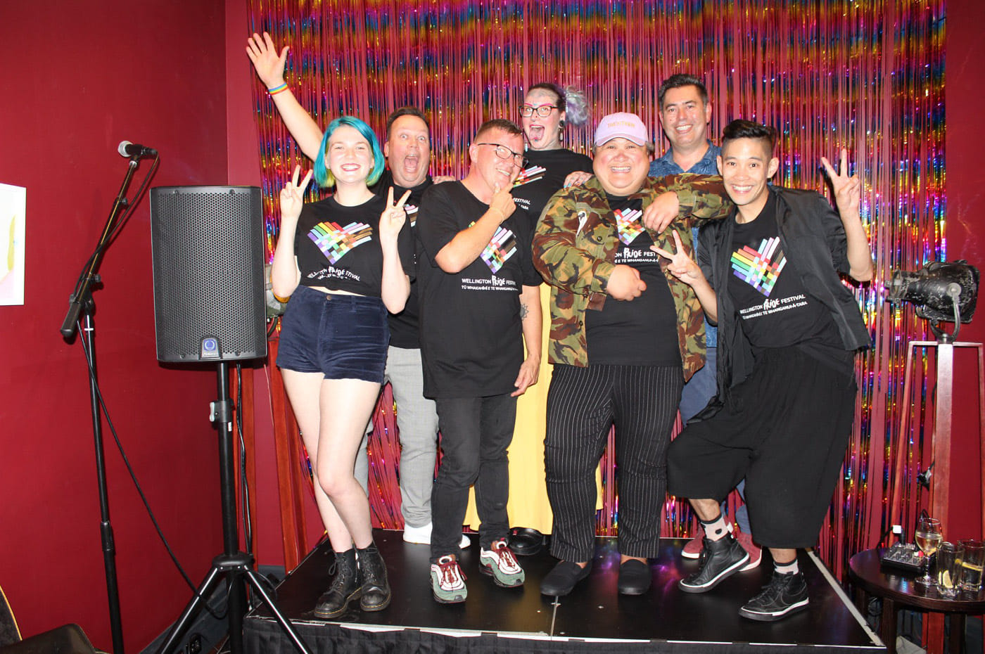 Volunteers and team members for Wellington Pride Festival 2020